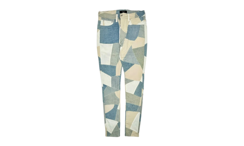 Skinny Denim Patchwork Jeans "Alabaster" S22MDF030 271