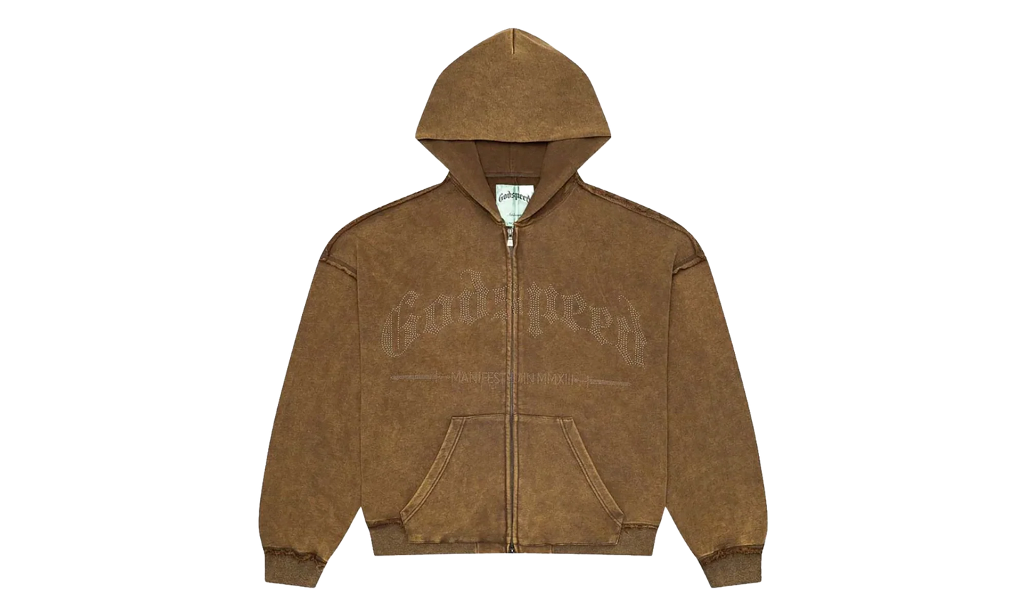 Studded OG Logo Hoodie "Brolive Wash" GS036