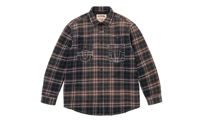 True Religion Quilted Lined Plaid Flannel "FW25 - Black" SU27089