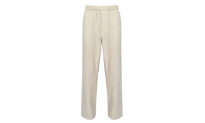Elasticated-Waist Corduroy Trousers "White" MON05
