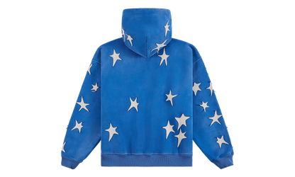 Patchwork Washed Hoodie "Blue" KS002