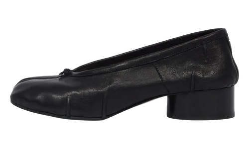 Leather Heeled Tabi Ballerina Flats WMNS "Black" S58WZ0128P6378T8013