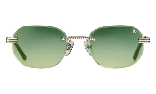 Hustler Rimless Drill Mount 24KT "White Gold / Green / Yellow" DMHU2 0052 42A6