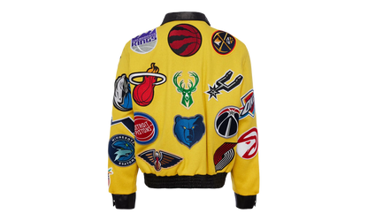 NBA Collage Wool & Leather Jacket "Yellow" NBA 101 YEL