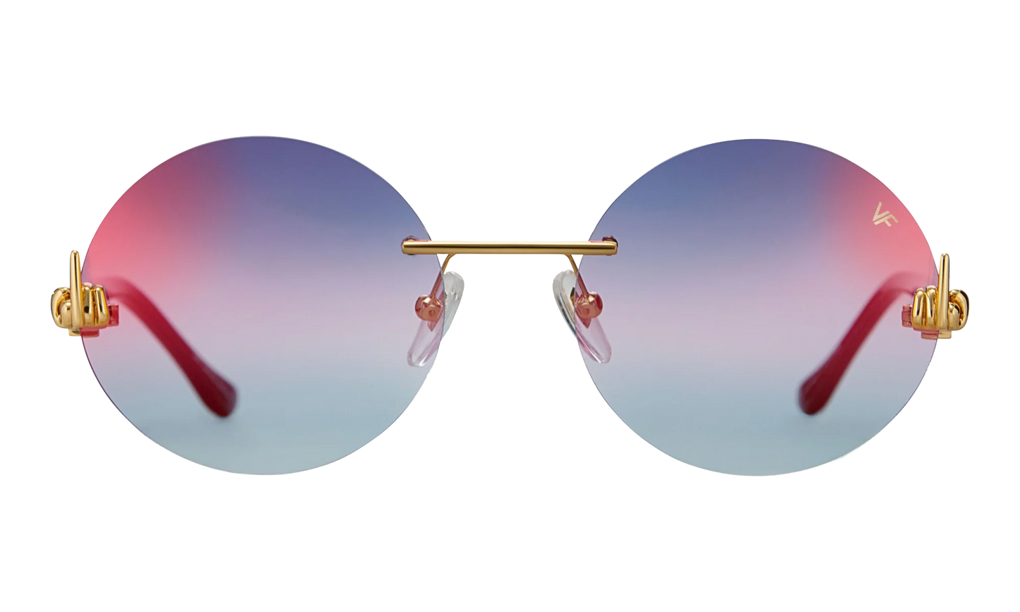 508 Rimless Drill Mount F.U. Edition 24KT "Yellow Gold / Black / Grape Pop" DMMF2 0009 16T7