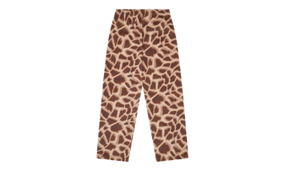 Faux Fur Giraffe Print Sweatpant "Brown" DT540