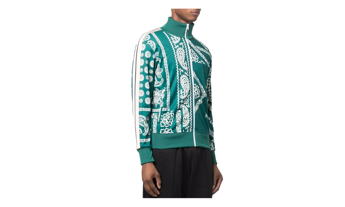 Bandana Track Jacket "Green / White" PMBD001F21FAB0055501