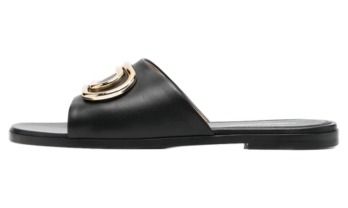 Gold Paperclip Nappa Slider WMNS "Black Gold" OWIC015S23LEA0031076