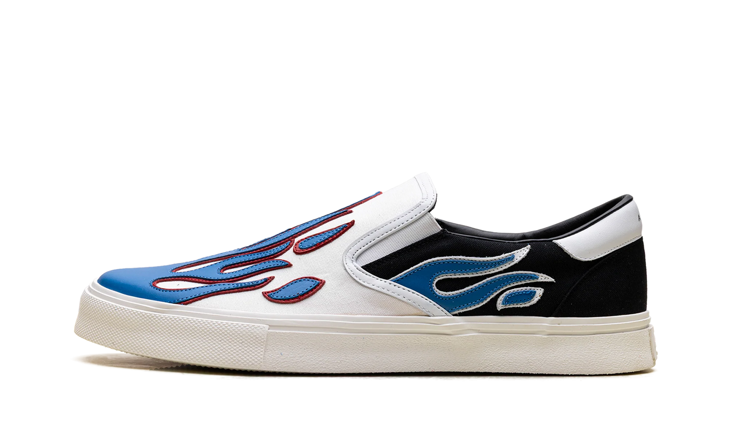 Slip On Sneakers "Flame - Black White Blue" S0F23149CL BWB