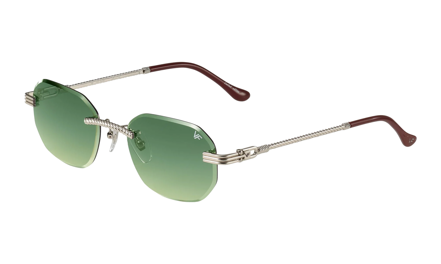 Hustler Rimless Drill Mount 24KT "White Gold / Green / Yellow" DMHU2 0052 42A6