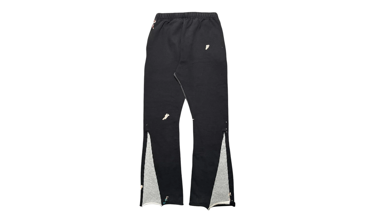 GD Logo Paint Splatter Flare Sweatpants (2024) "Washed Black White Multi" GDGDLFSWB