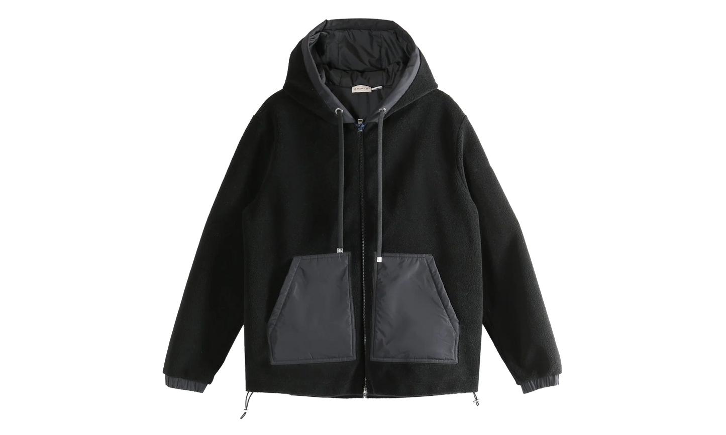Zip Up Cardigan "Black" MON55