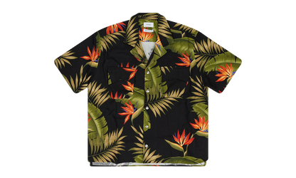 Snap Hawaiian Button-down Shirt "Black" RHD-MTPS-0095