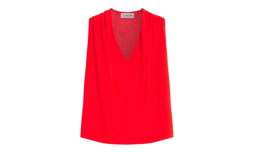 SILK SLEEVELESS BLOUSE "Red" RW TO0106 5609 P23 37
