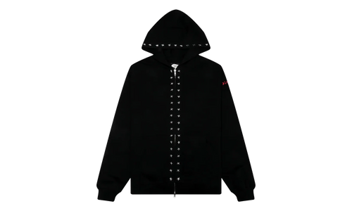 Dane Studded Full Zip Hoodie "Zero - Black" P26SPZ002-BLK