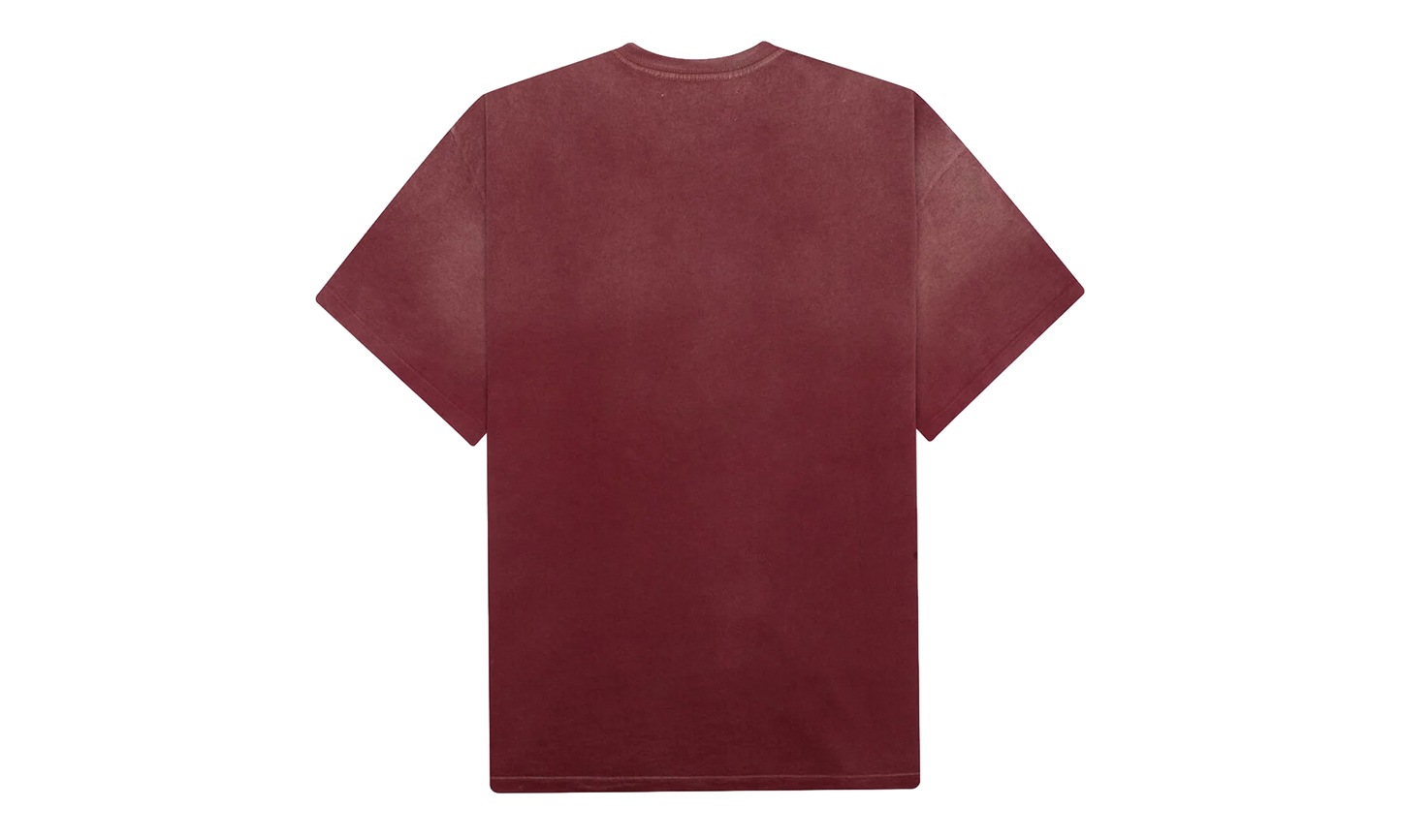 Pearl Studded Logo Tee "Burgundy" SAT004