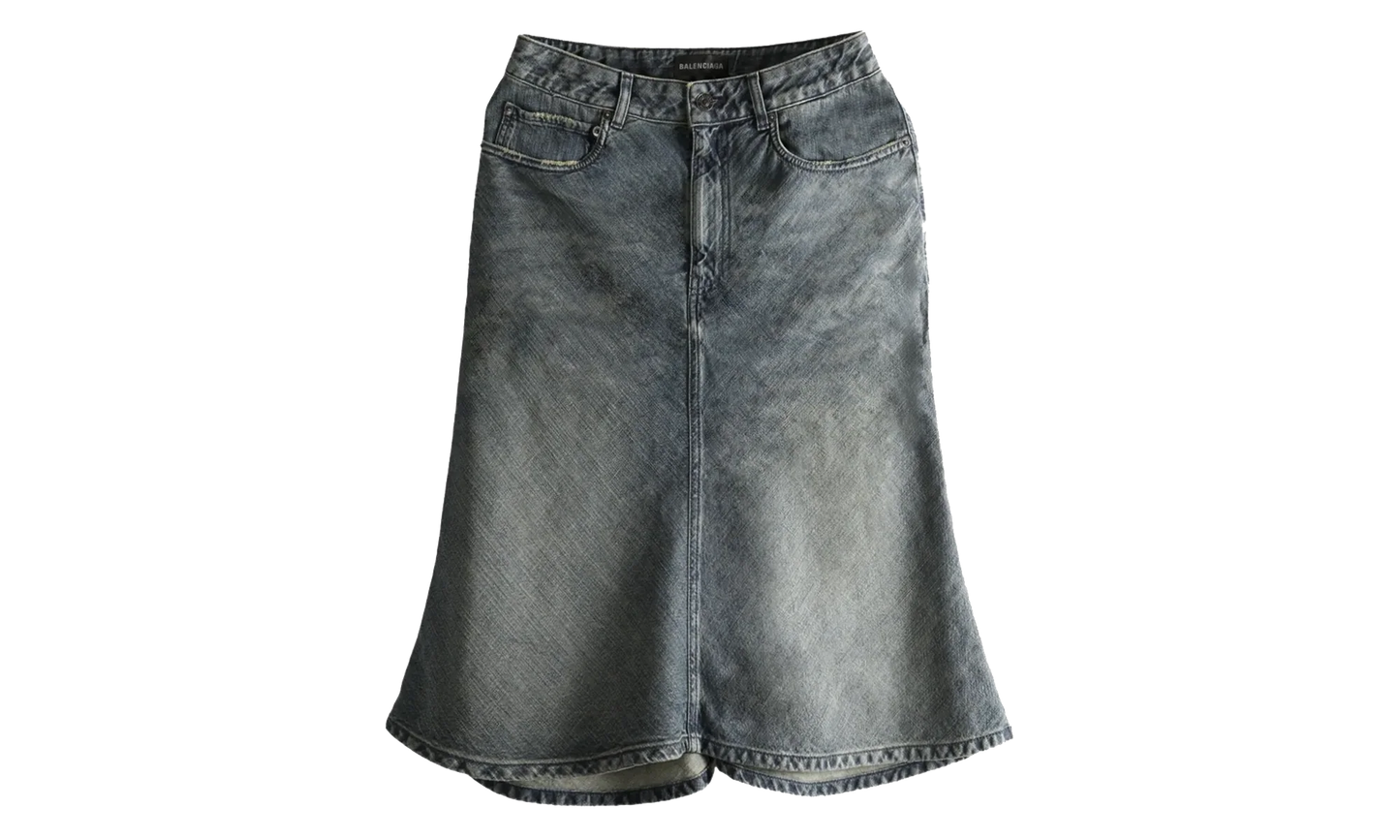 Godet Midi Skirt WMNS "Navy / Green / Yellow" 852330 TTW76 3394