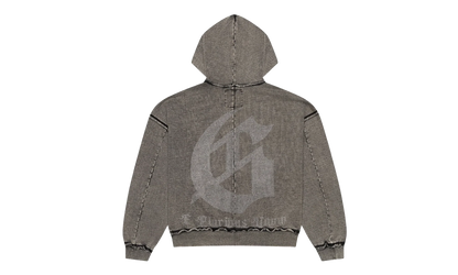 Studded OG Logo Hoodie "Grey Wash" GS009