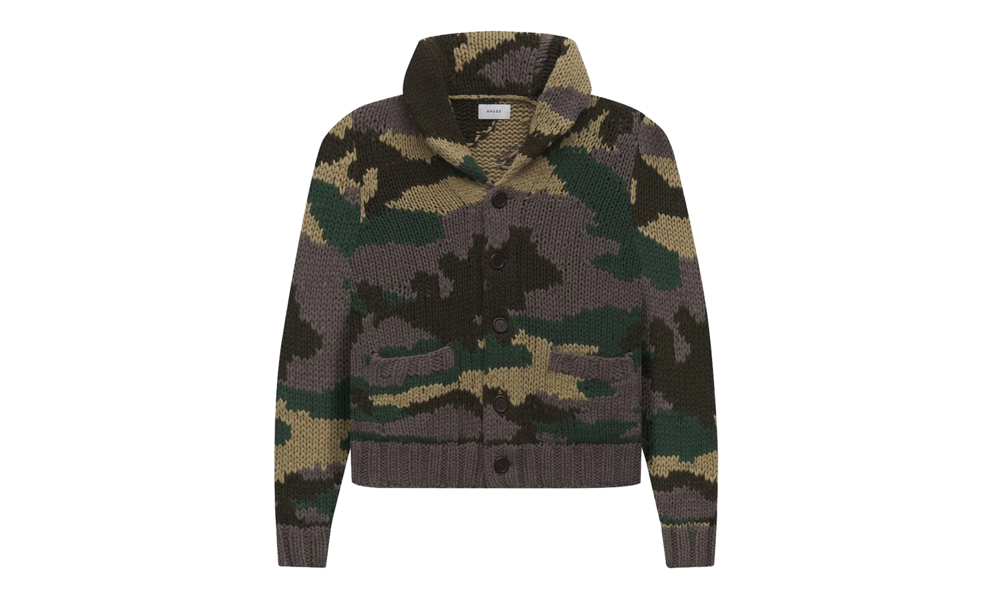 KNIT CARDIGAN SWEATER "CAMOUFLAGE" RHCAMOCARDIGAN MUL