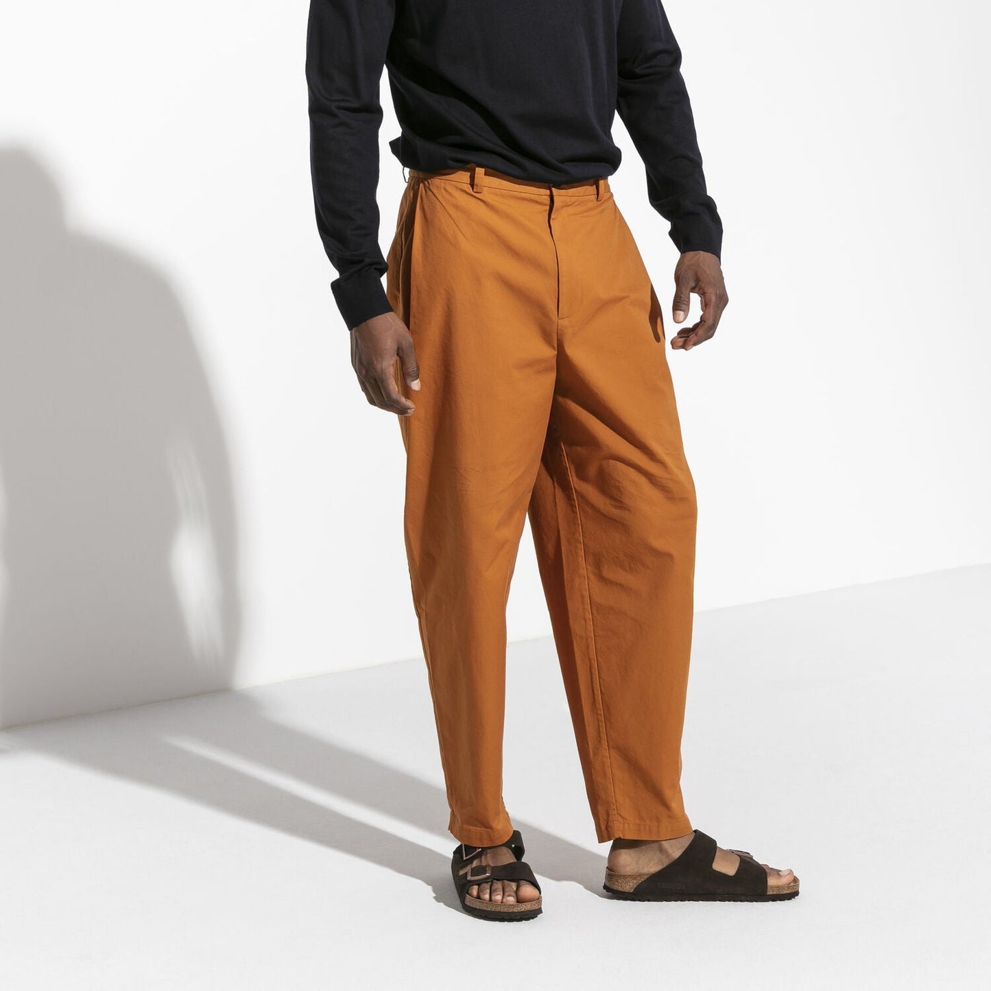 Arizona Suede Leather Soft Footbed Sandal in Mocha