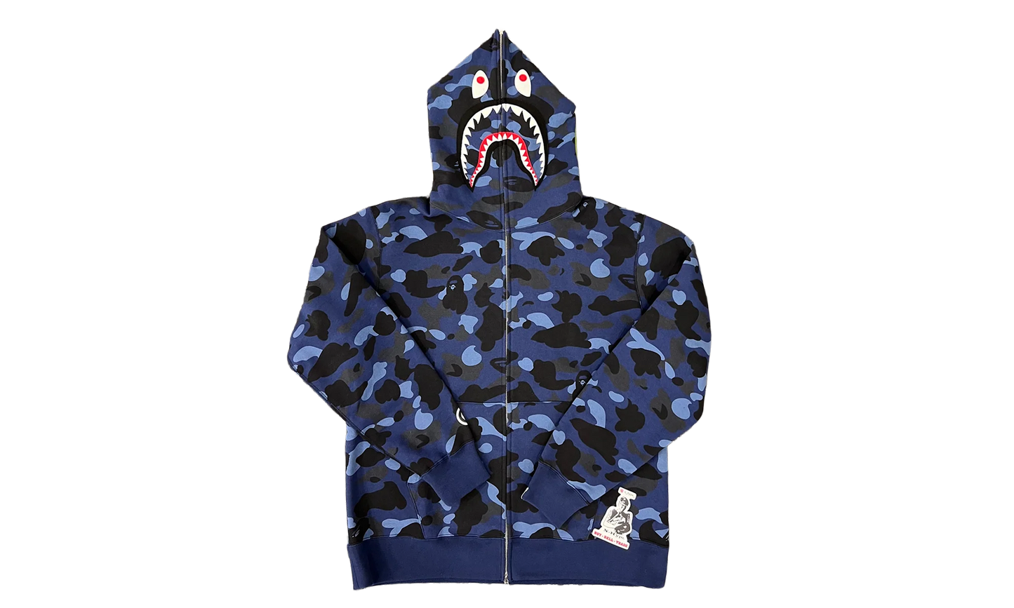 Color Camo Shark Full Zip Hoodie "Navy Blue" BCCSFZUHSB