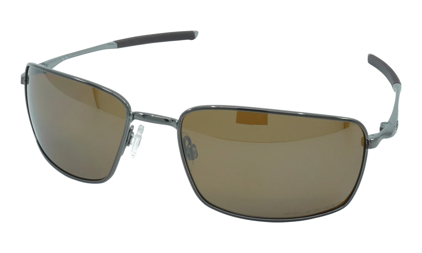 Square Wire Polarized Sunglasses "Gunmetal / Tungsten Iridium" OO4075 06