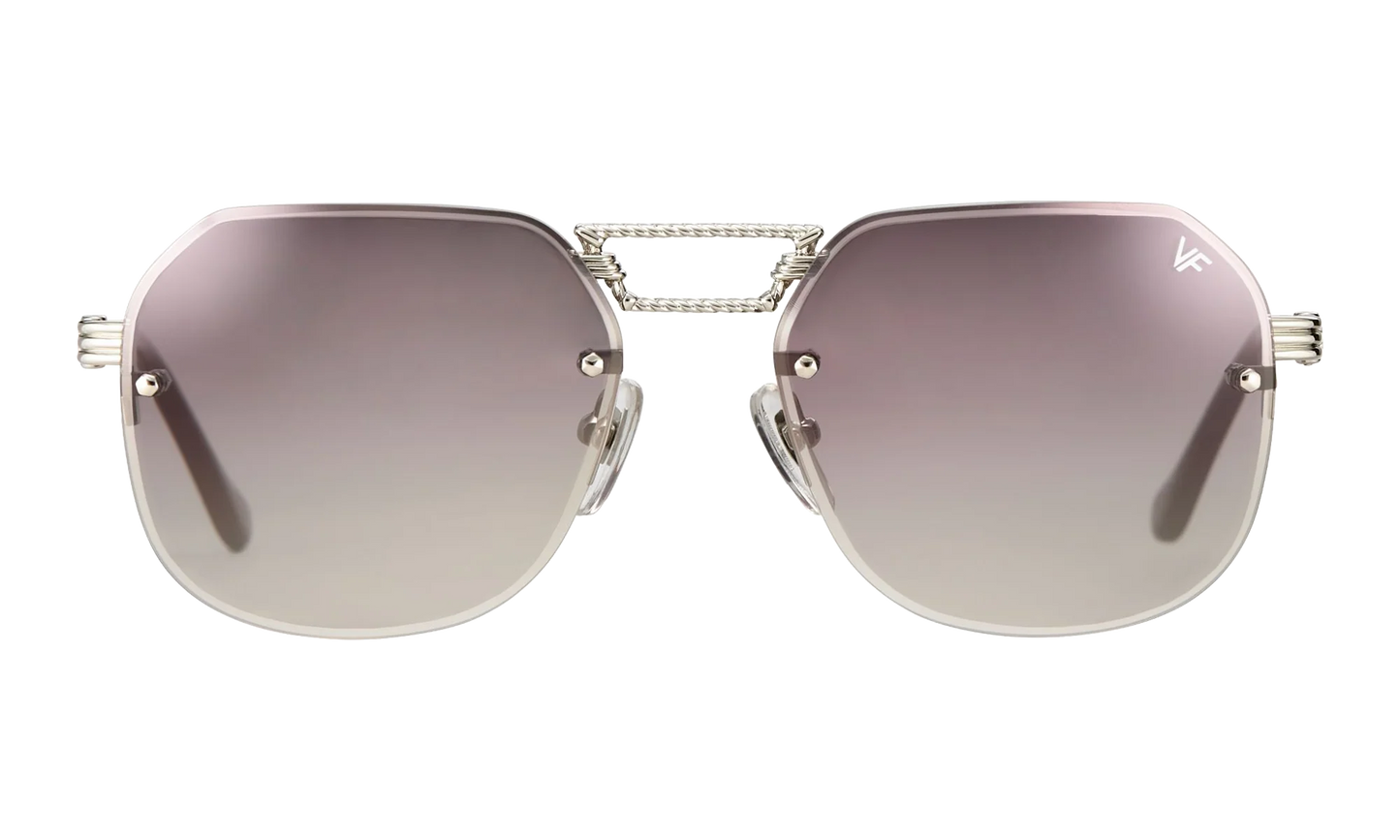 CEO Bevel Rimless Drill Mount 18KT "White Gold / Pastel Mauve Flash Silver" DMCE2 0009 48B4