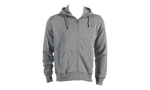 Brushed Fleece Zip Hoodie "Heather Grey / Black" 502638 063