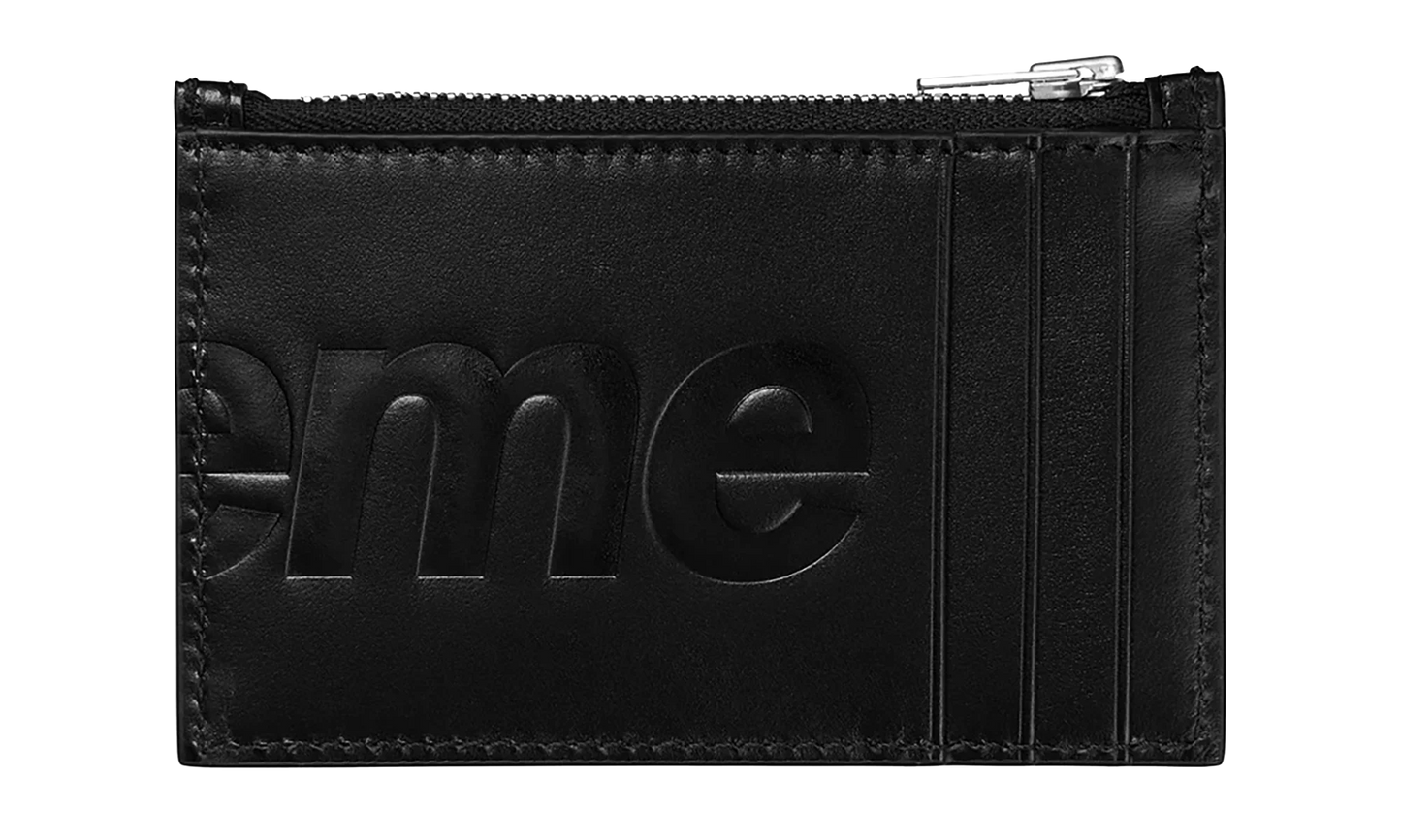 Leather Zip Card Holder "FW25 - Black" SU27093