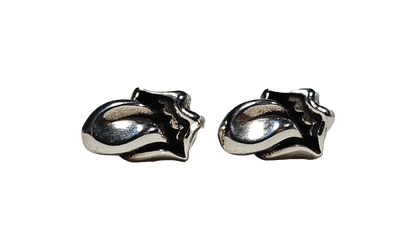 Rolling Stones Stud Earrings "Pair - Silver" CHRM0646