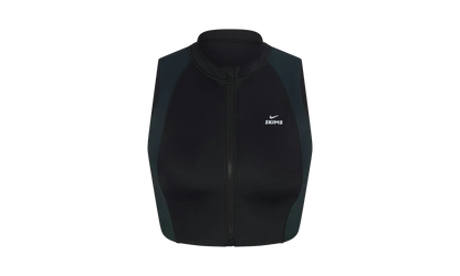 SHINE FRONT ZIP BRA "Nike - Obsidian And Dark Teal" SKM048