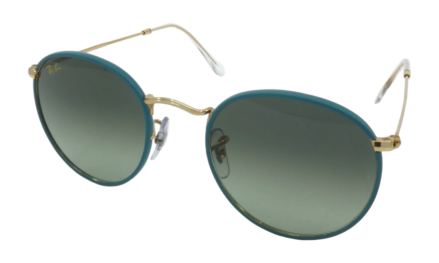 ROUND FULL COLOR SUNGLASSES "PETROLEUM ON LEGEND GOLD" RB3447JM-9196BH_50