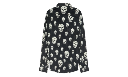 All Over Skulls Button Down Shirt "Black / Ivory" AM004