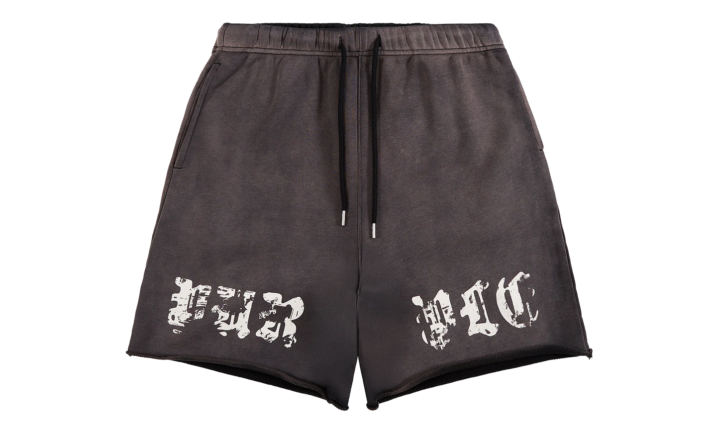 Worn Gothic Sweatshort "Black" P446 HWSP226