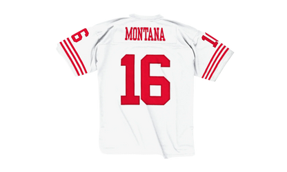 NFL Joe Montana Legacy Jersey "1990 San Francisco 49ers - Scarlet" LGJYAC18051 SF4WHIT90JMO