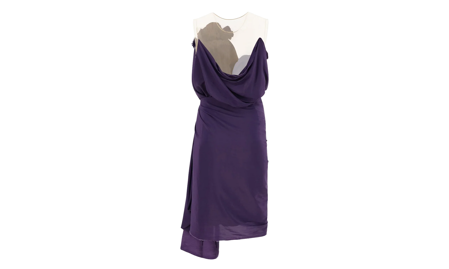 DRAPED MINI DRESS "RAISIN" RW DR0121 4778 E22 79