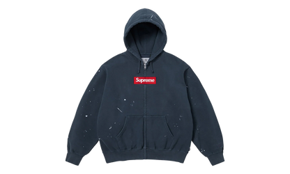 MM6 Maison Margiela Box Logo Zip Up Sweatshirt "SS26 - Navy" SU27170