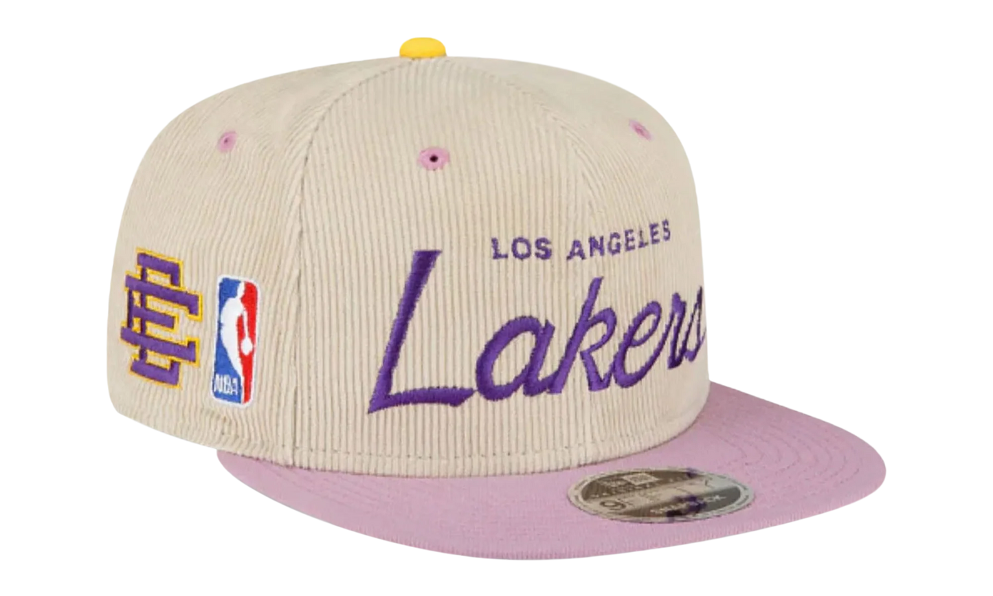 9FIFTY NBA LA LAKERS SNAPBACK HAT "ERIC EMANUEL - Cream/ Purple" EE438