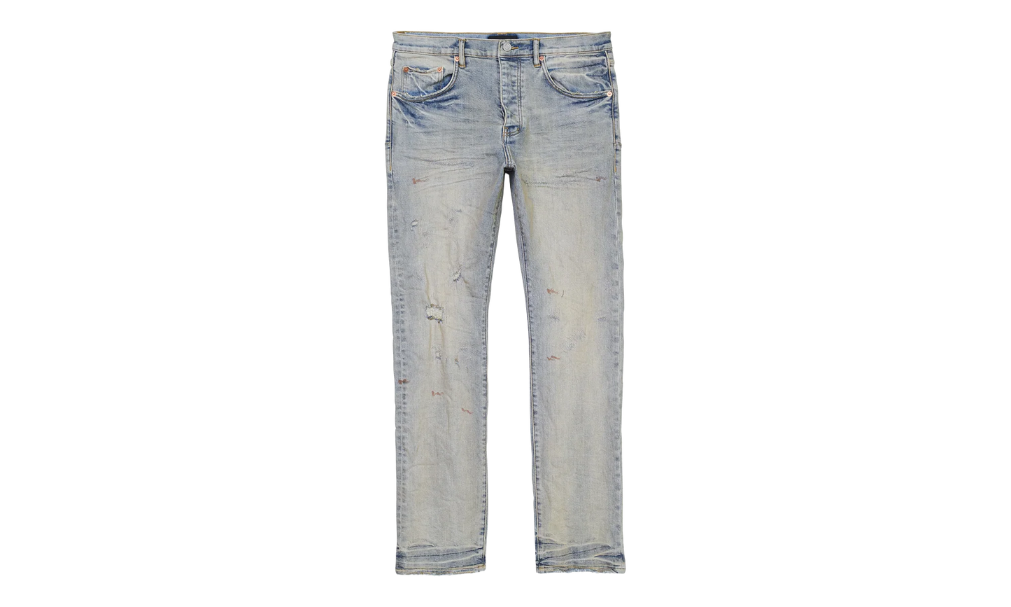 OIL REPAIR SLIM STRAIGHT SKINNY JEANS "Super Light Indigo" P011 SORS123