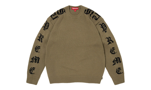 Old English Sleeves Sweater "SS26 - Olive" SU27137