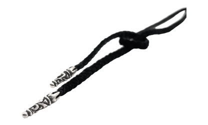 Leather Braids Chain Necklace "Black" CHRM0822