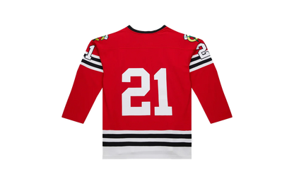 NHL Stan Mikita Dark Jersey "1960 Chicago Blackhawks - Scarlet" JY9064 CBHSCAR