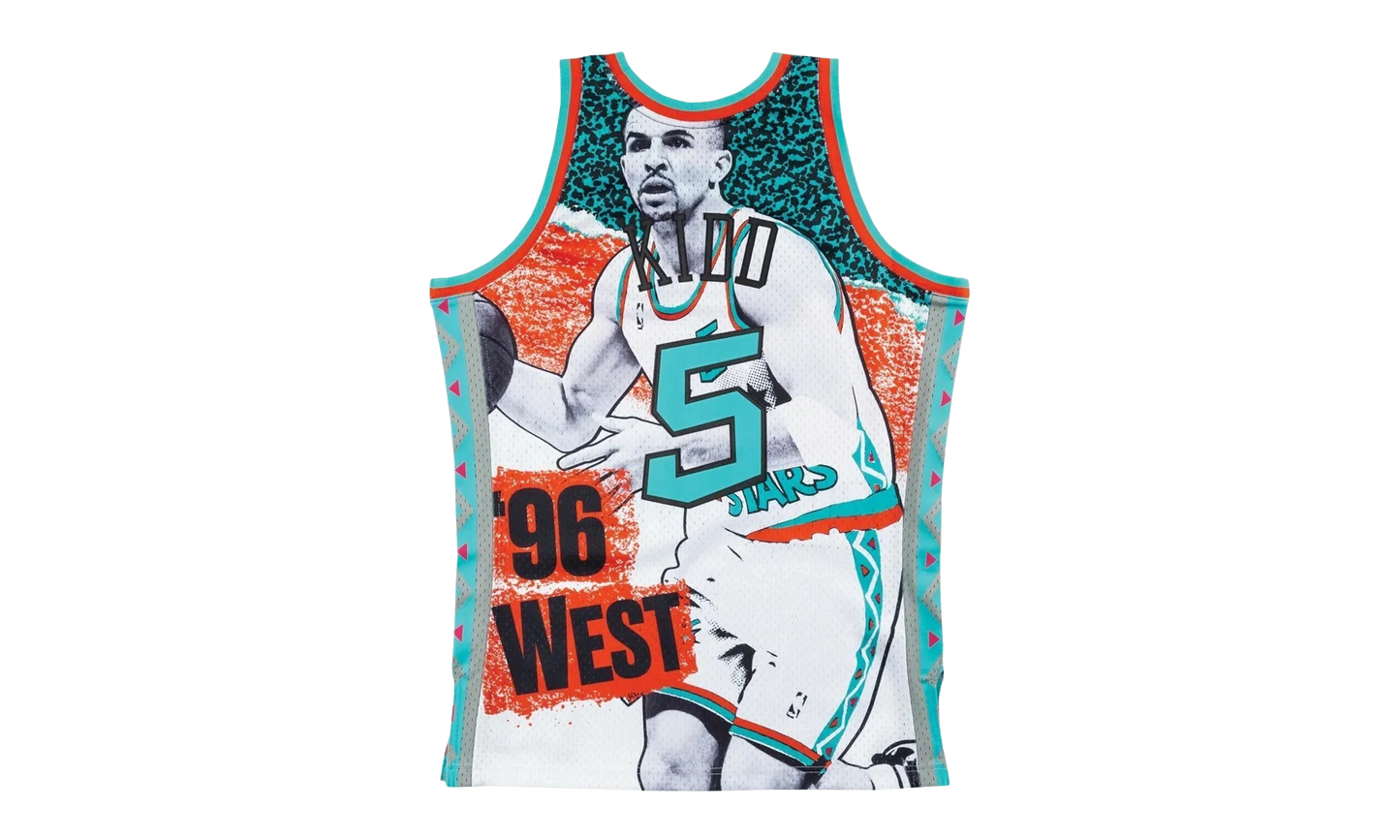 NBA Sublimated Jason Kidd Swingman Jersey "1996 All Star West - White" SMJYNG18436 ASWWHIT96JKI