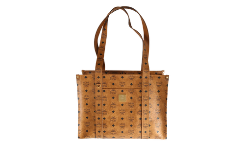 Large Aren Tote in Visetos "Cognac" MWTFATA02CO001