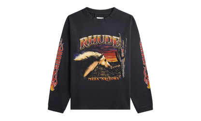 MESA STALLION LONG SLEEVES SWEATSHIRT "Vintage Black / Red / Yellow" RHFW25TT08012 3169