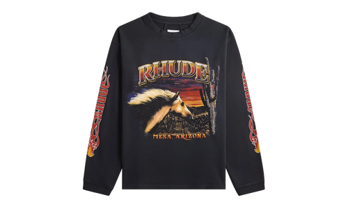 MESA STALLION LONG SLEEVES SWEATSHIRT "Vintage Black / Red / Yellow" RHFW25TT08012 3169