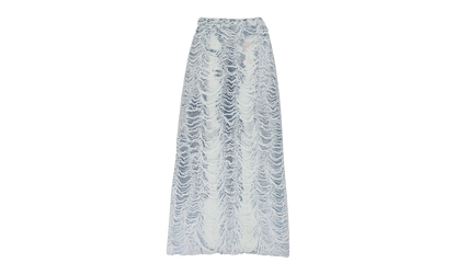 DENIM SHREDDED LONG SKIRT BLUE "Blue" A139350BNCG8NY