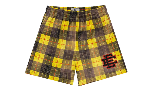 EE BASIC SHORT "SS24 - Yellow/Black Plaid" EE697