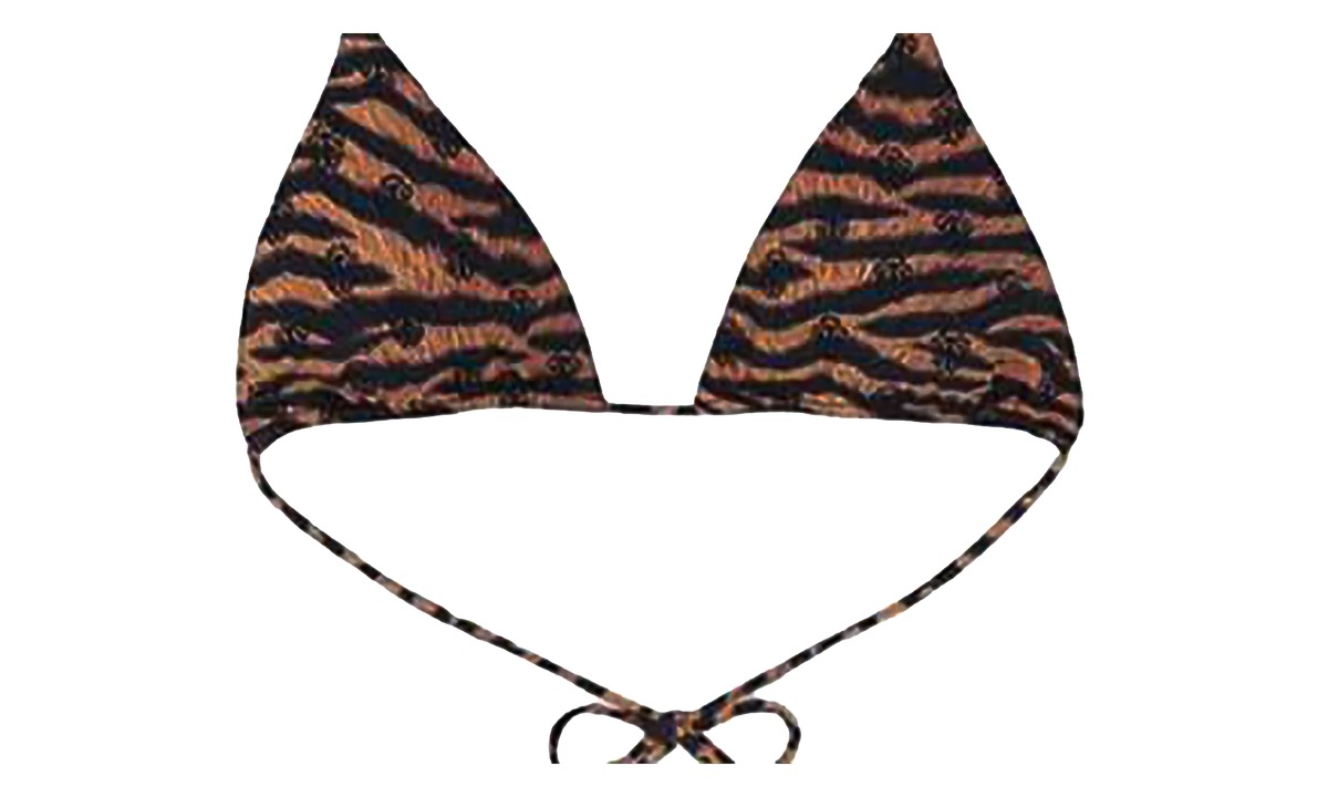 X DIB Orange Tiger Bikini top "Brown" CHRM1084