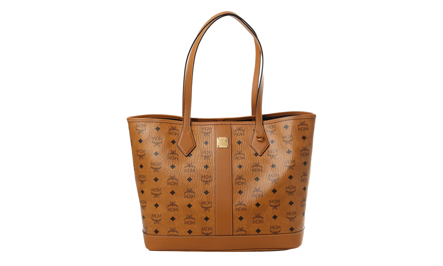 Medium Liz Shopper in Visetos "Cognac" MWPGSLR02CO001